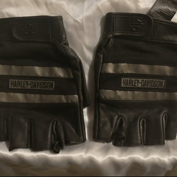 Harley-Davidson 4XL Leather Centerline Fingerless Gloves - Picture 1 of 8